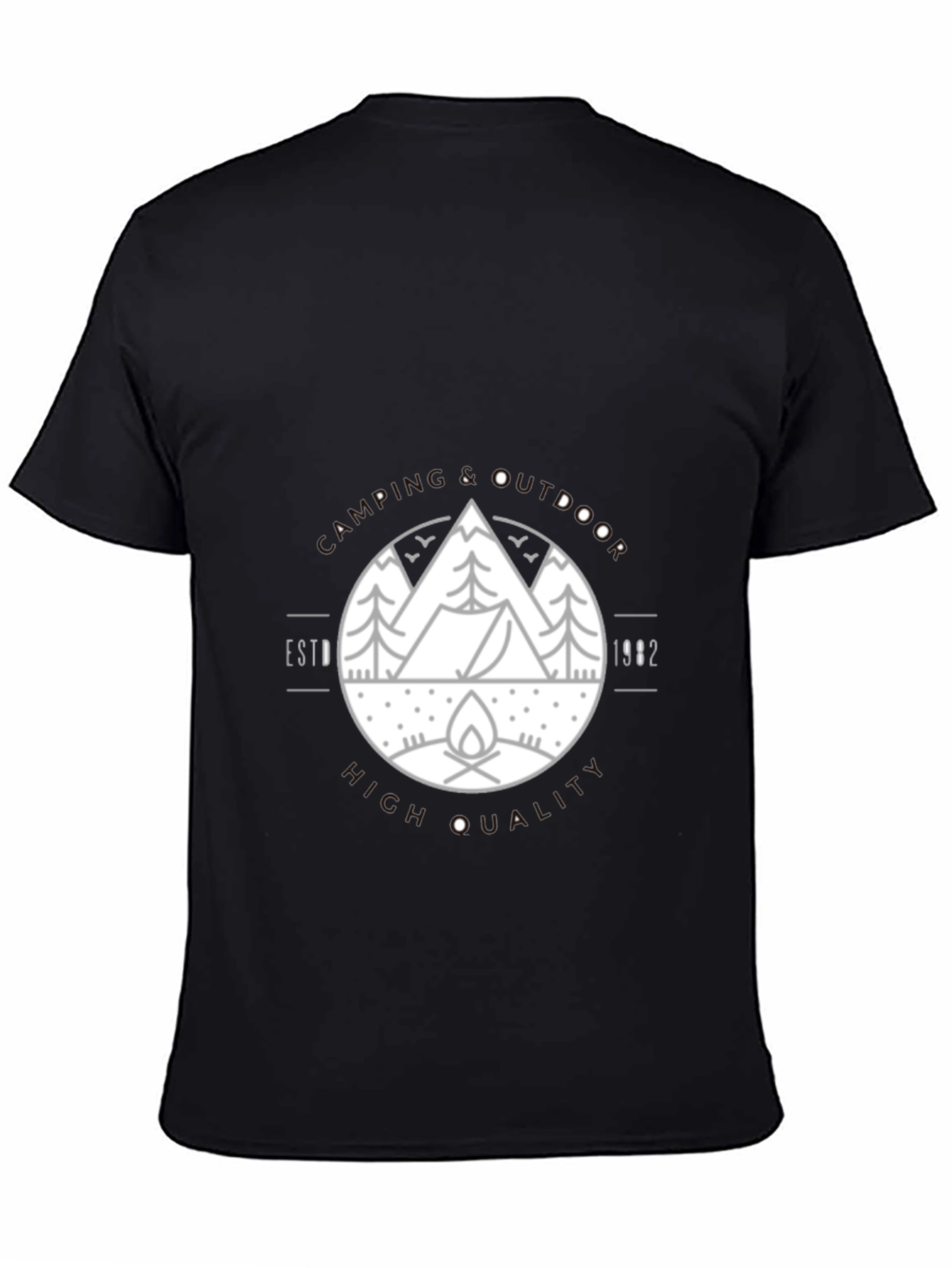 Camping & Outdoors Graphic Tee - Black