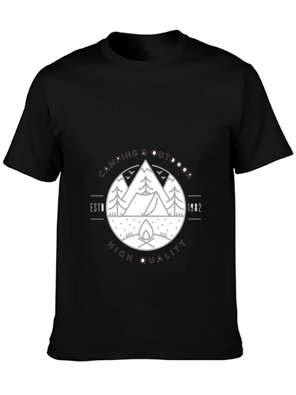 Camping & Outdoors Graphic Tee - Black