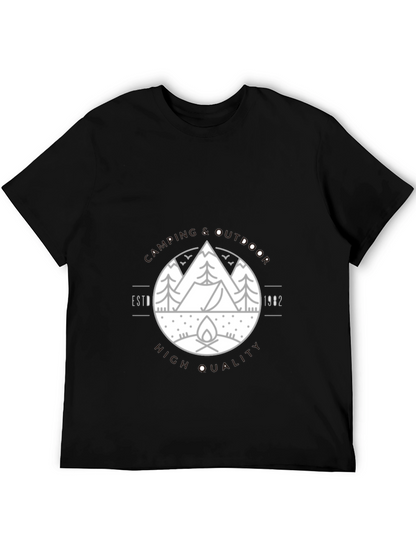 Camping & Outdoors Graphic Tee - Black