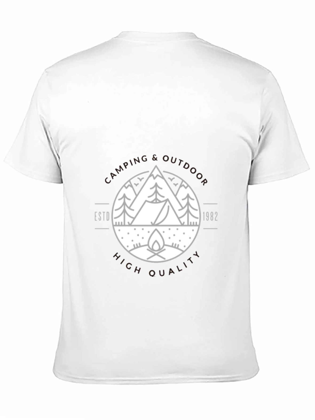 Camping & Outdoors Graphic Tee - Black