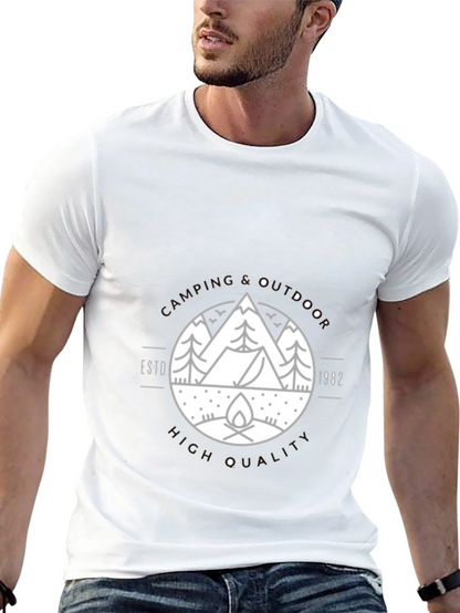 Camping & Outdoors Graphic Tee - Black