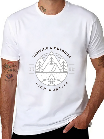 Camping & Outdoors Graphic Tee - Black