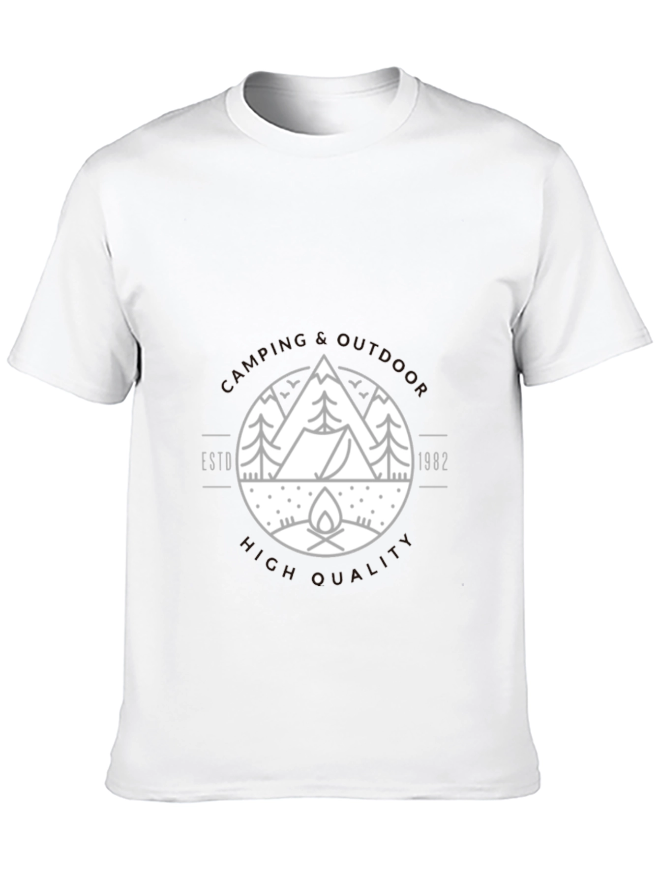 Camping & Outdoors Graphic Tee - Black