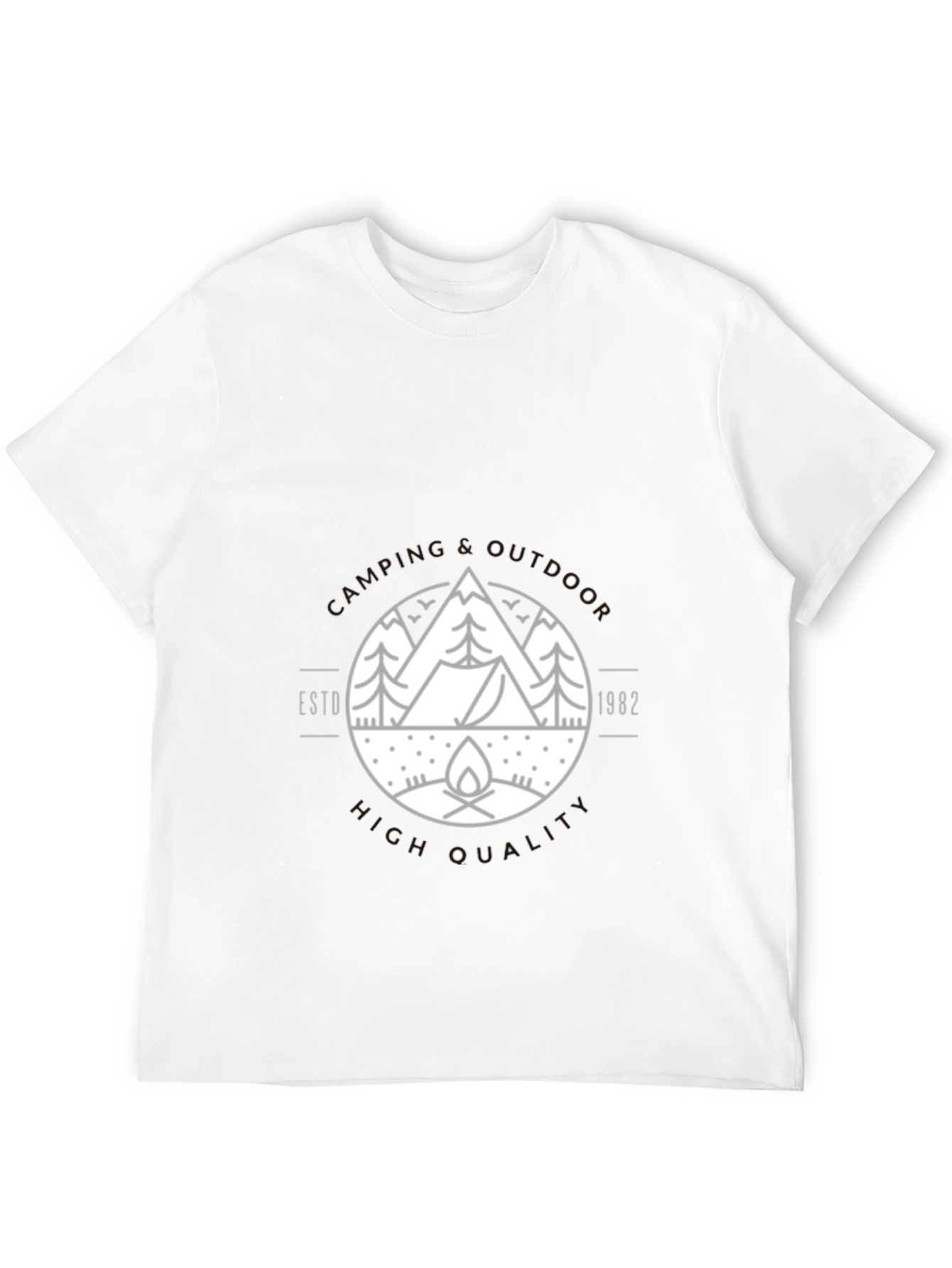 Camping & Outdoors Graphic Tee - Black