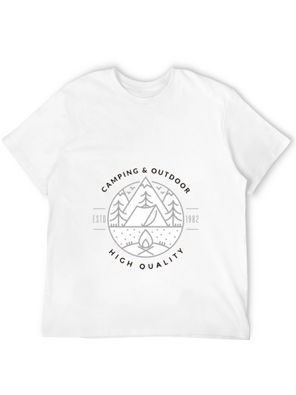 Camping & Outdoors Graphic Tee - Black