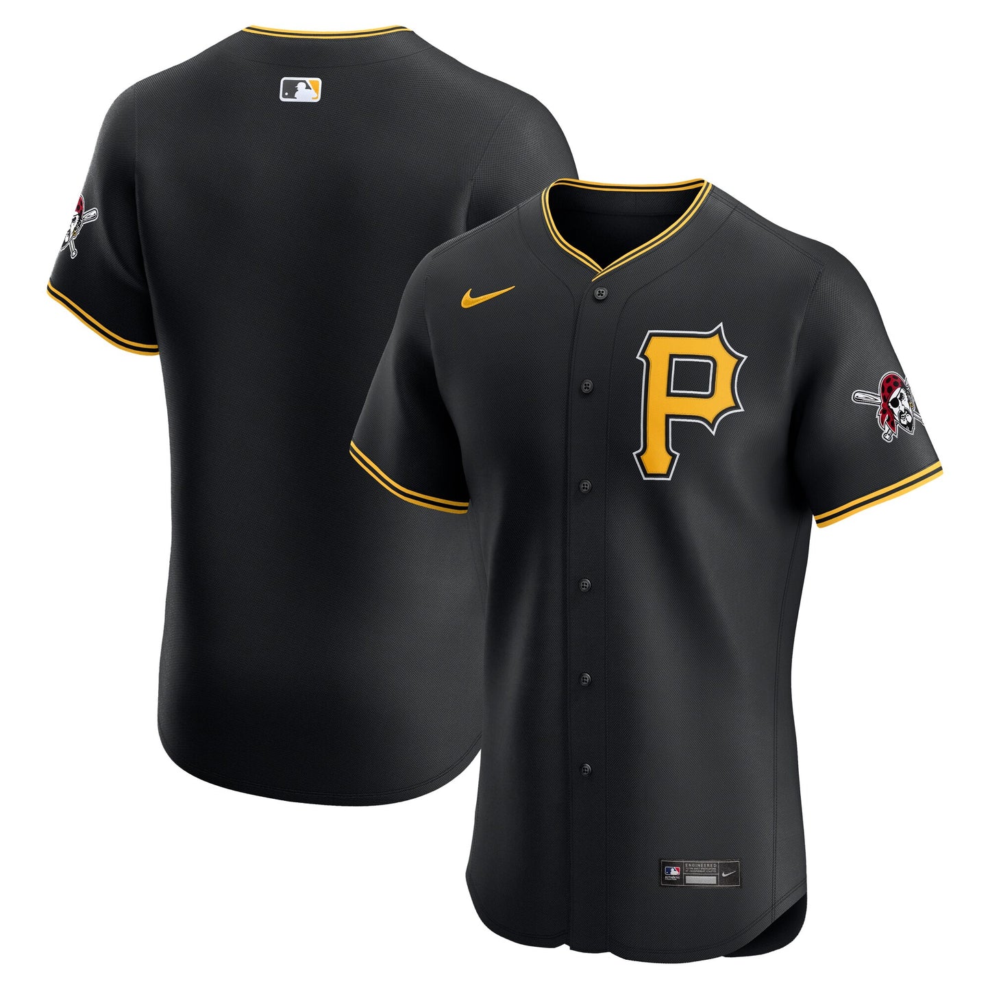 Pittsburgh Pirates Nike Alternate Vapor Premier Elite Patch Jersey - Black