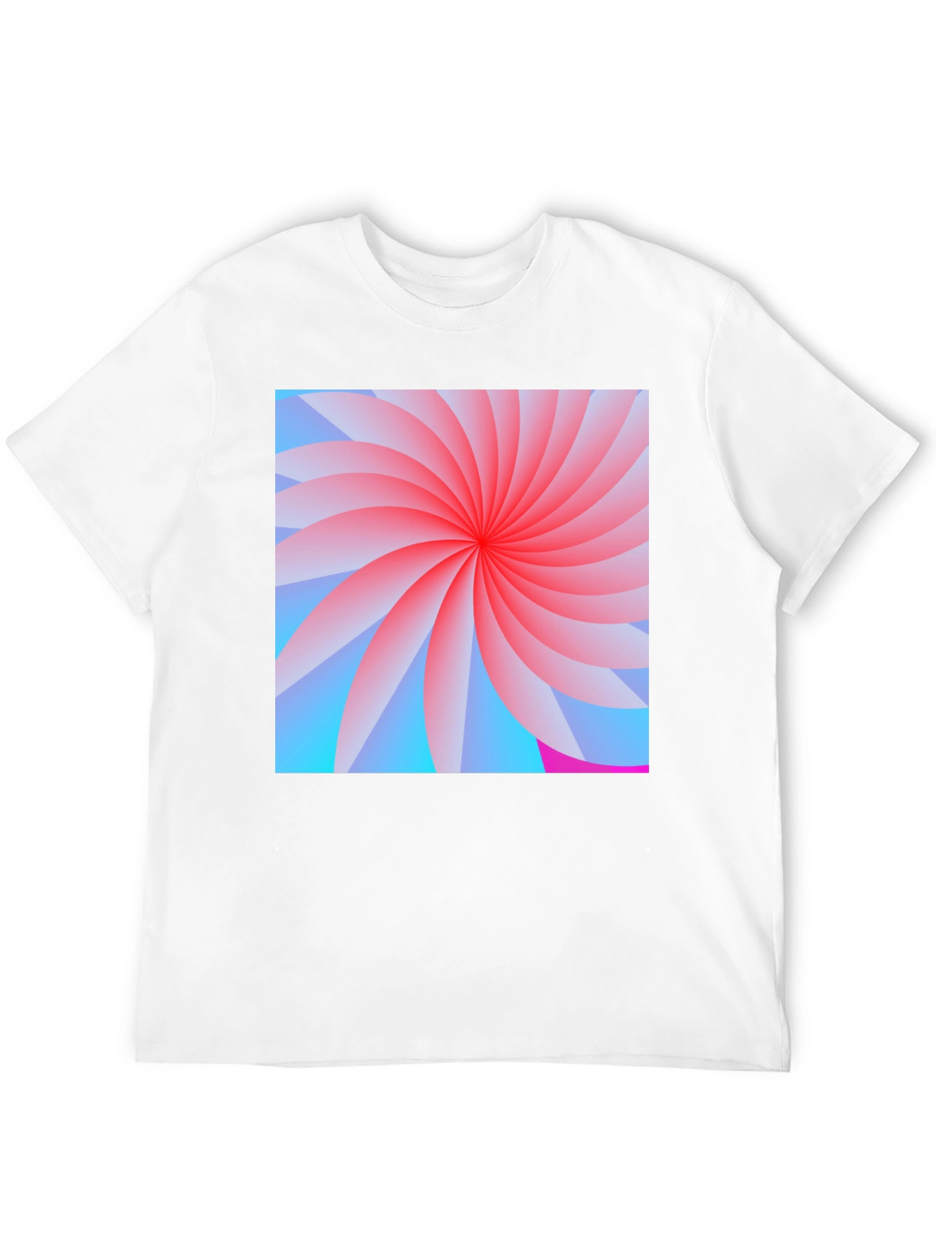 Abstract Swirl Graphic Black T-Shirt