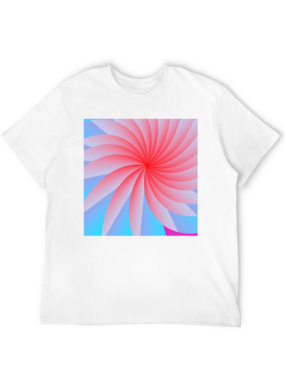 Abstract Swirl Graphic Black T-Shirt