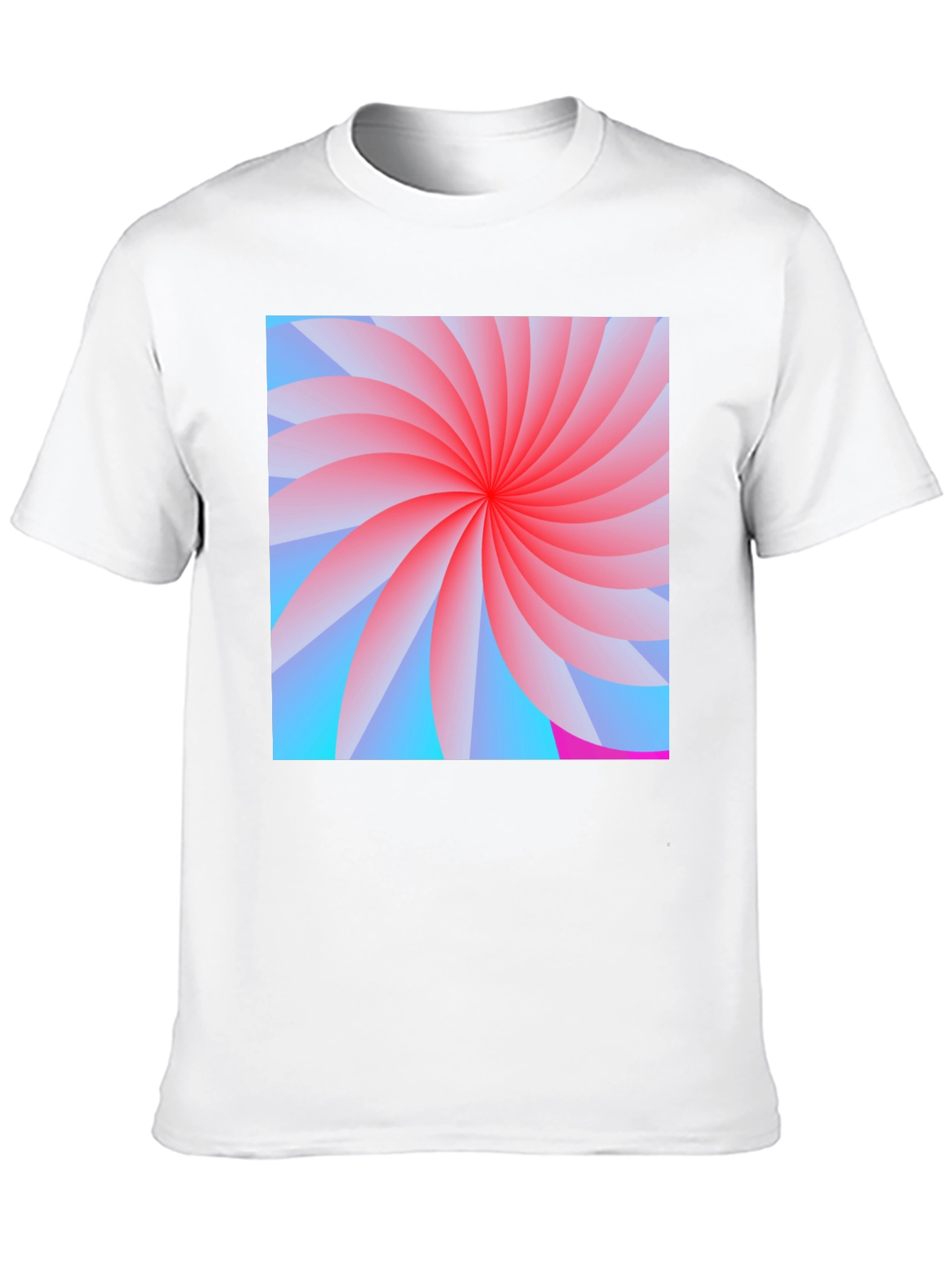 Abstract Swirl Graphic Black T-Shirt