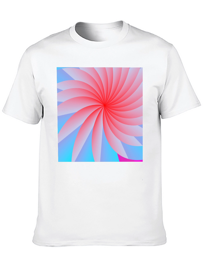 Abstract Swirl Graphic Black T-Shirt