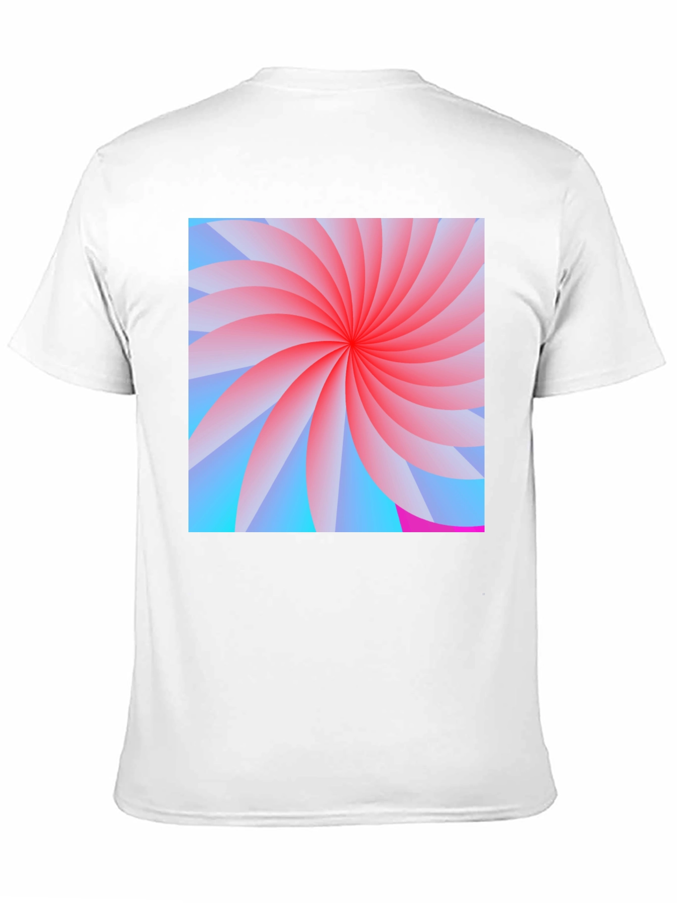 Abstract Swirl Graphic Black T-Shirt