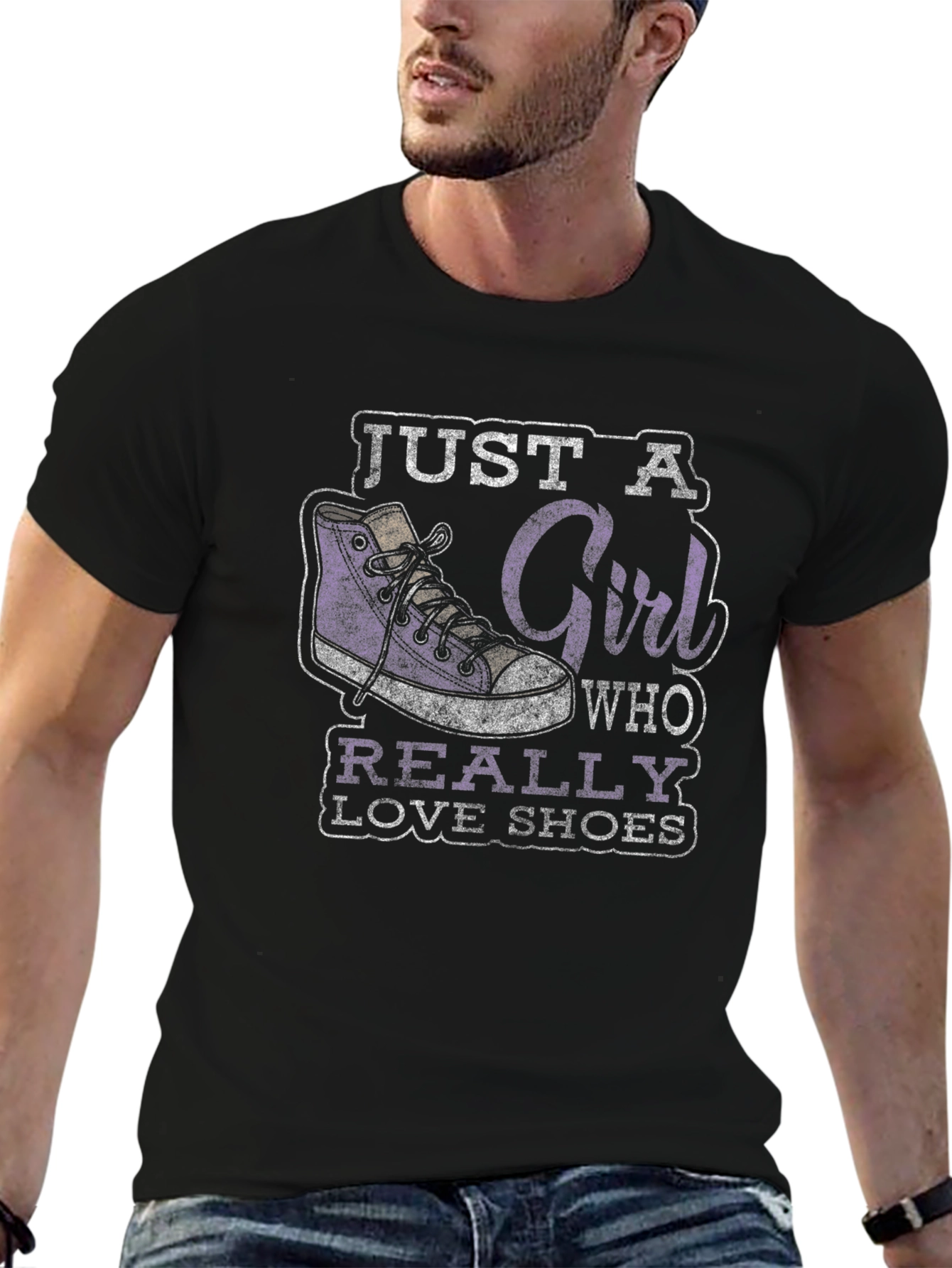 Just a Girl Who Really Loves Shoes Graphic Tee