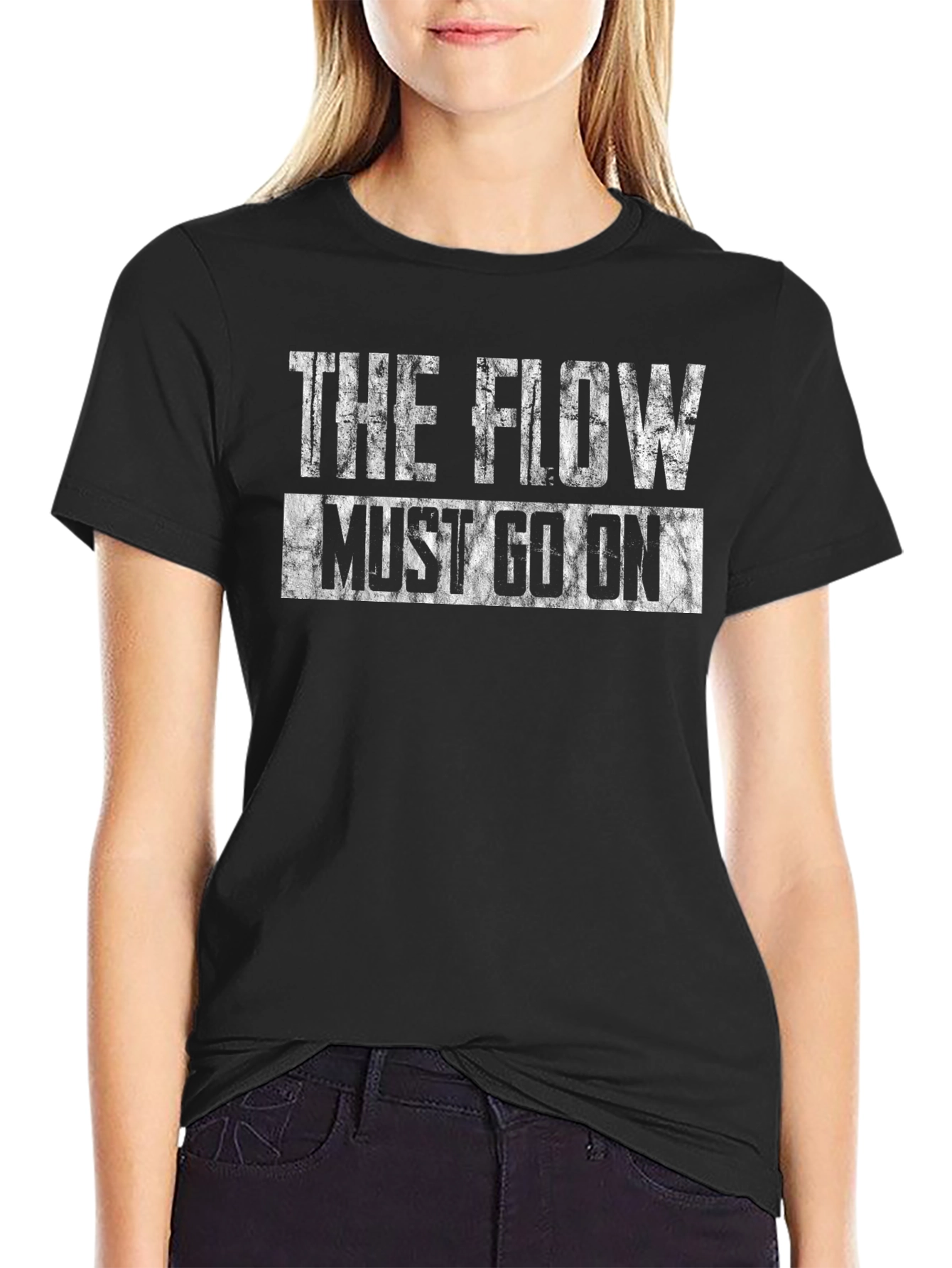 The Flow Must Go On Black T-Shirt
