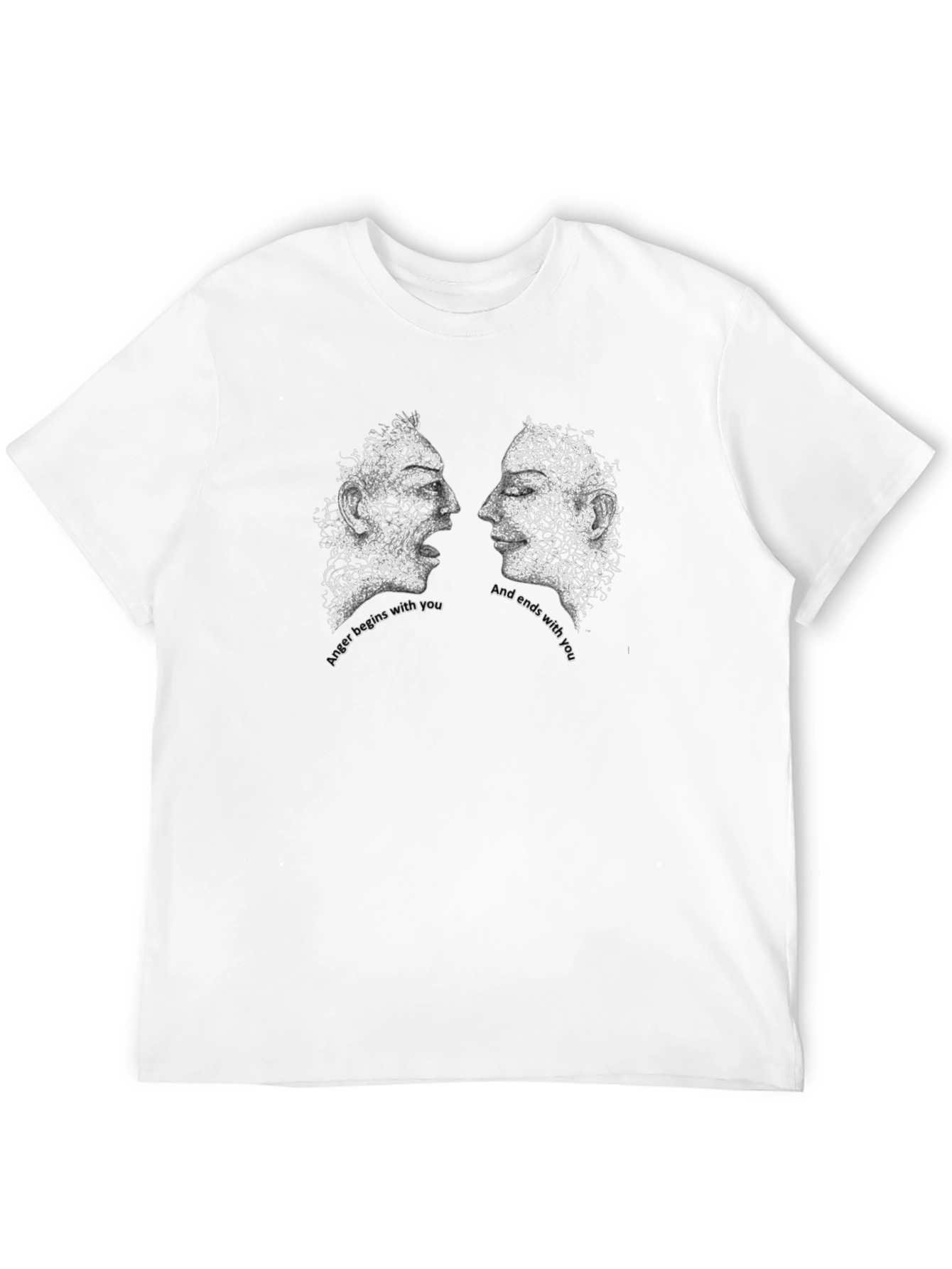 Abstract Faces Graphic Tee - Together T-Shirt