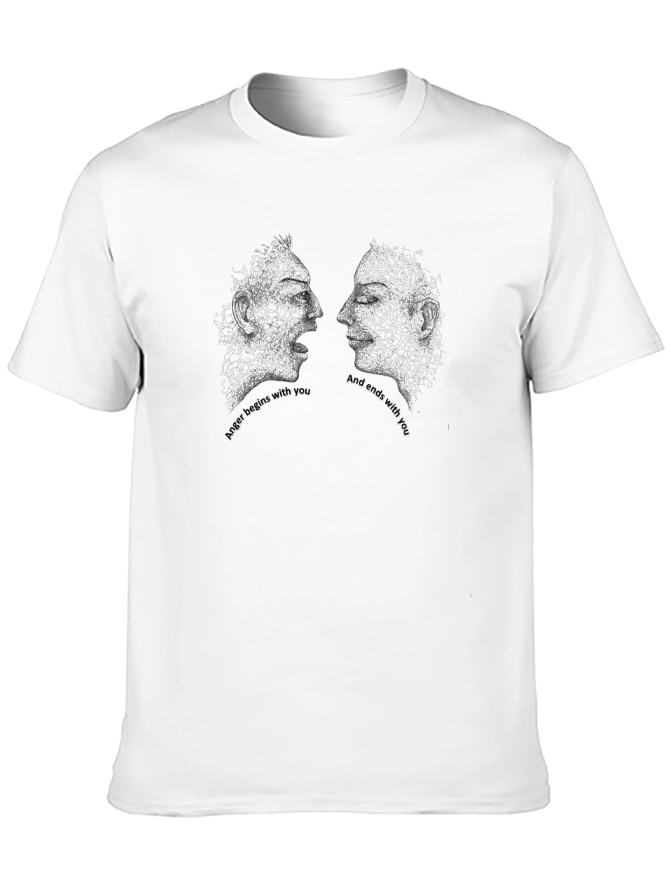 Abstract Faces Graphic Tee - Together T-Shirt