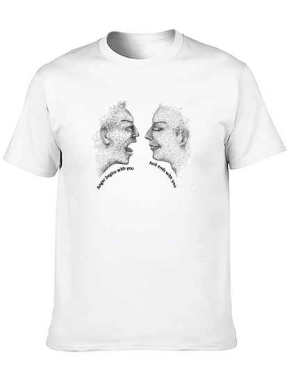 Abstract Faces Graphic Tee - Together T-Shirt