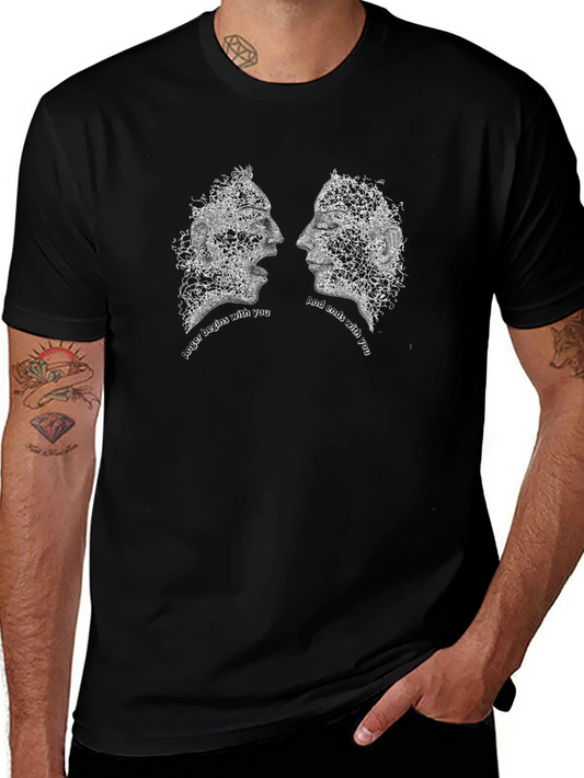 Abstract Faces Graphic Tee - Together T-Shirt