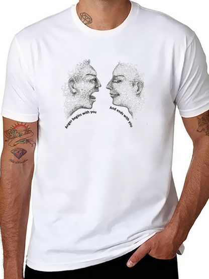 Abstract Faces Graphic Tee - Together T-Shirt