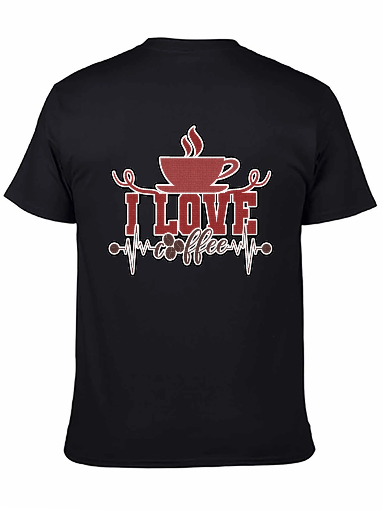 I Love Coffee Graphic Tee - Black