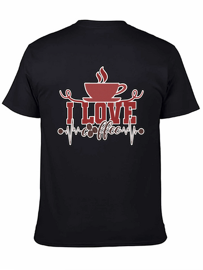 I Love Coffee Graphic Tee - Black