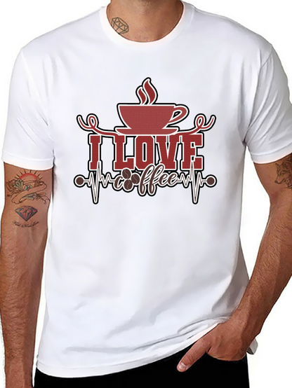 I Love Coffee Graphic Tee - Black