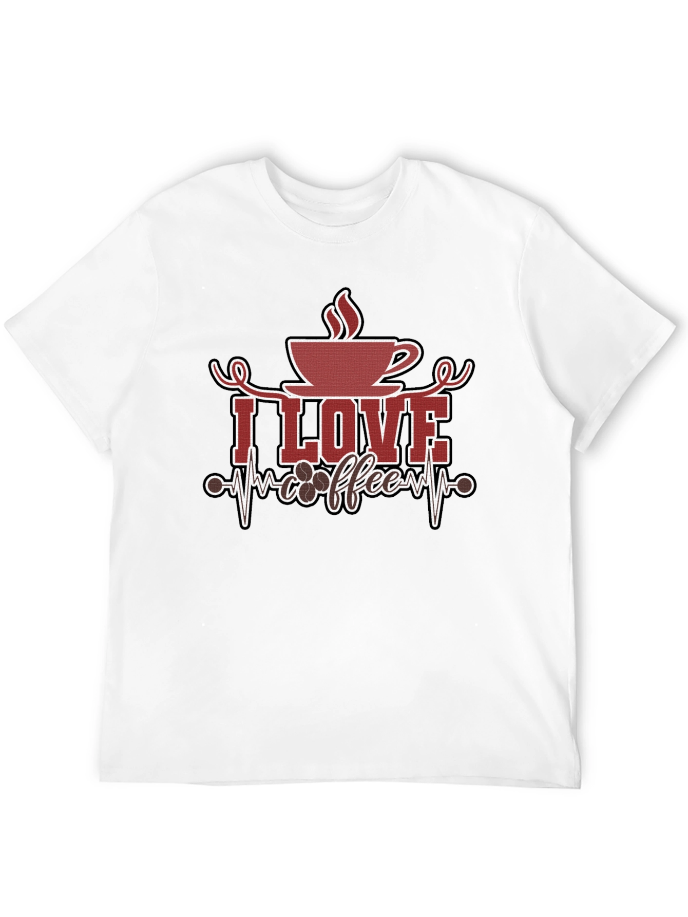 I Love Coffee Graphic Tee - Black