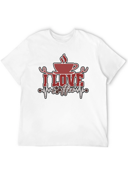 I Love Coffee Graphic Tee - Black
