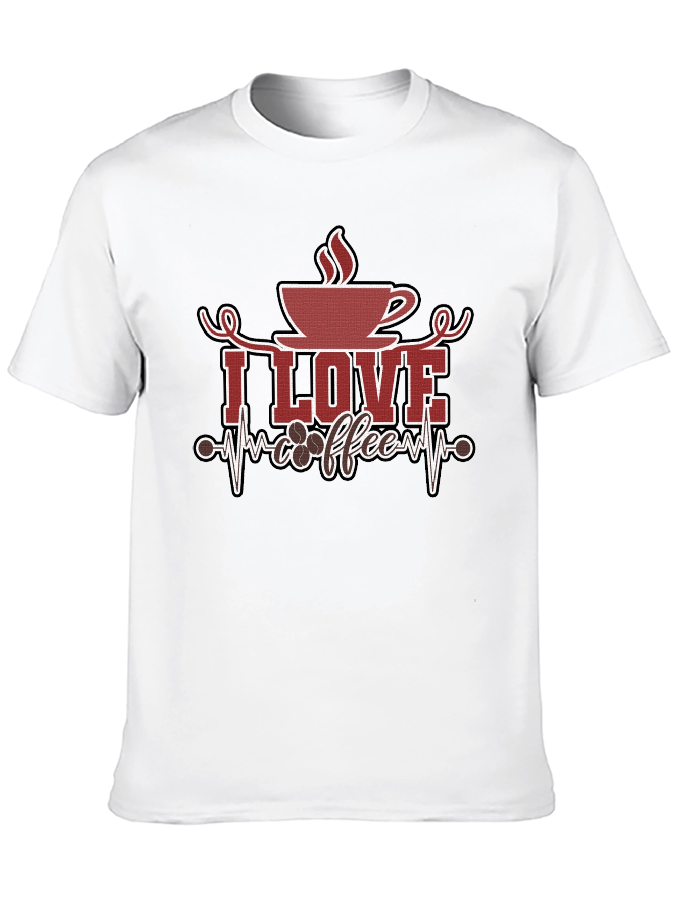 I Love Coffee Graphic Tee - Black