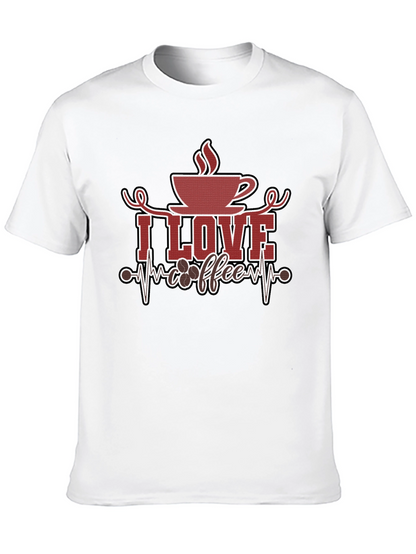 I Love Coffee Graphic Tee - Black