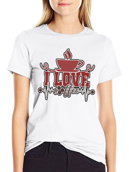I Love Coffee Graphic Tee - Black