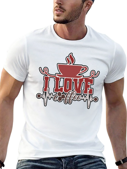 I Love Coffee Graphic Tee - Black