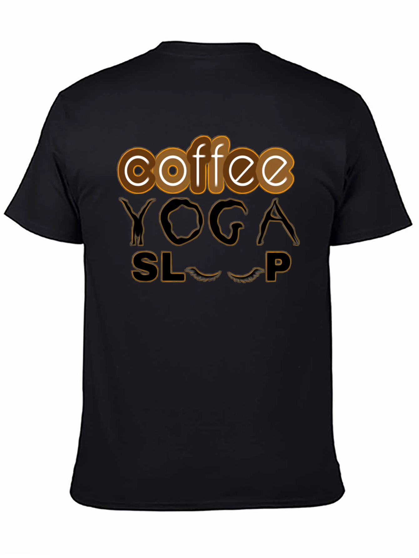 Coffee Yoga Sleep T-Shirt Funny Relaxing Tee