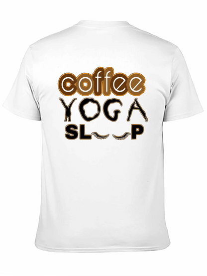 Coffee Yoga Sleep T-Shirt Funny Relaxing Tee