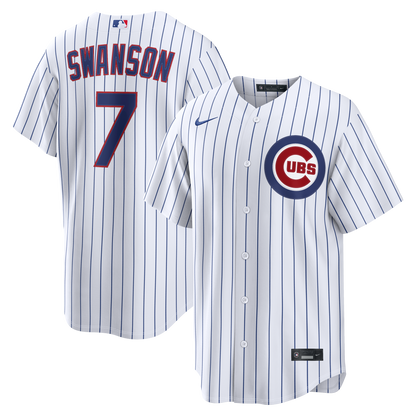 Dansby Swanson Chicago Cubs Nike Home Replica Jersey - White