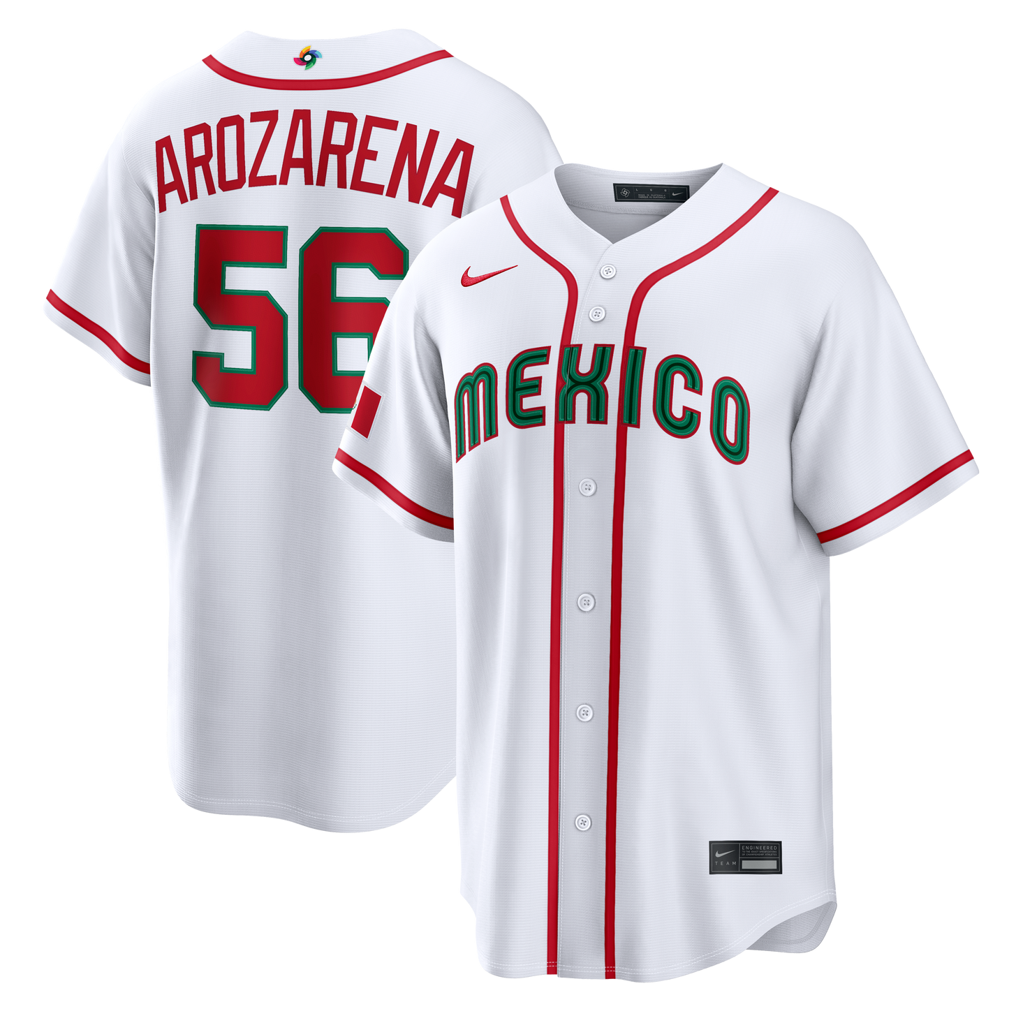 Randy Arozarena Mexico Baseball Nike 2026 World Baseball Classic Home Stadium Jersey - White