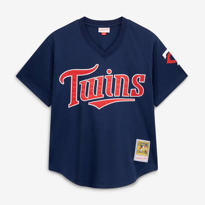 David Ortiz Minnesota Twins Mitchell &amp;amp; Ness 2002 Cooperstown Collection Mesh Batting Practice Jersey - Navy