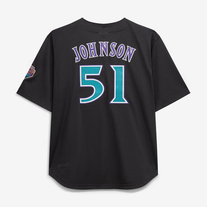 Randy Johnson Arizona Diamondbacks Mitchell &amp;amp; Ness Big &amp;amp; Tall Cooperstown Mesh Batting Practice Jersey - Black