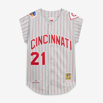 Deion Sanders Cincinnati Reds Mitchell &amp;amp; Ness 1997 Authentic Jersey - Gray