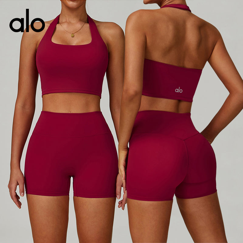 Aloyoga Back Support Fitness Bra for Running and Gym Use - Quick-Drying, Adjustable - Yoga-style Back Covering