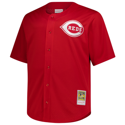 Deion Sanders Cincinnati Reds Mitchell &amp;amp; Ness Big &amp;amp; Tall Cooperstown Mesh Batting Practice Jersey - Red