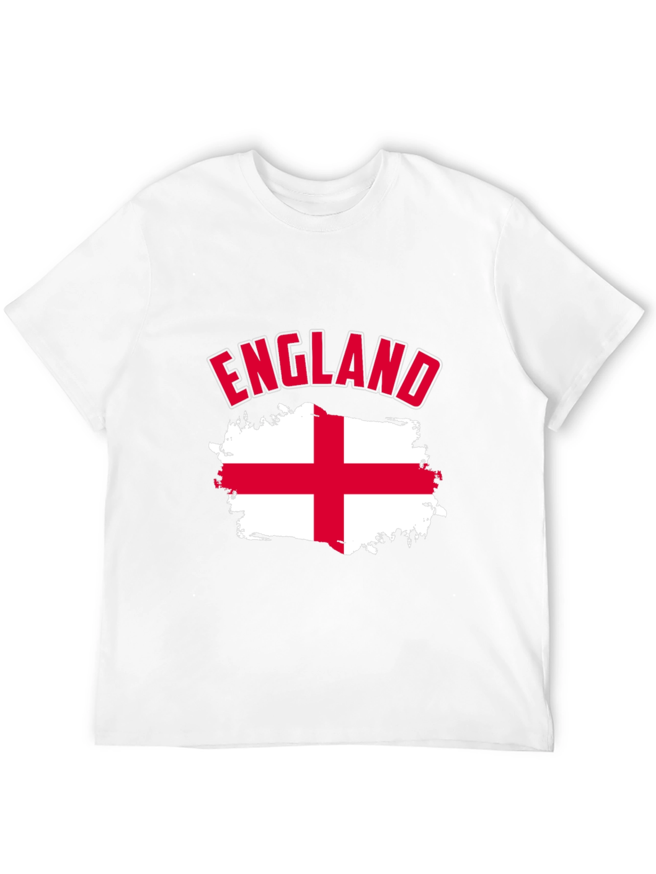 England Flag T-Shirt - Mens Black Cotton Tee