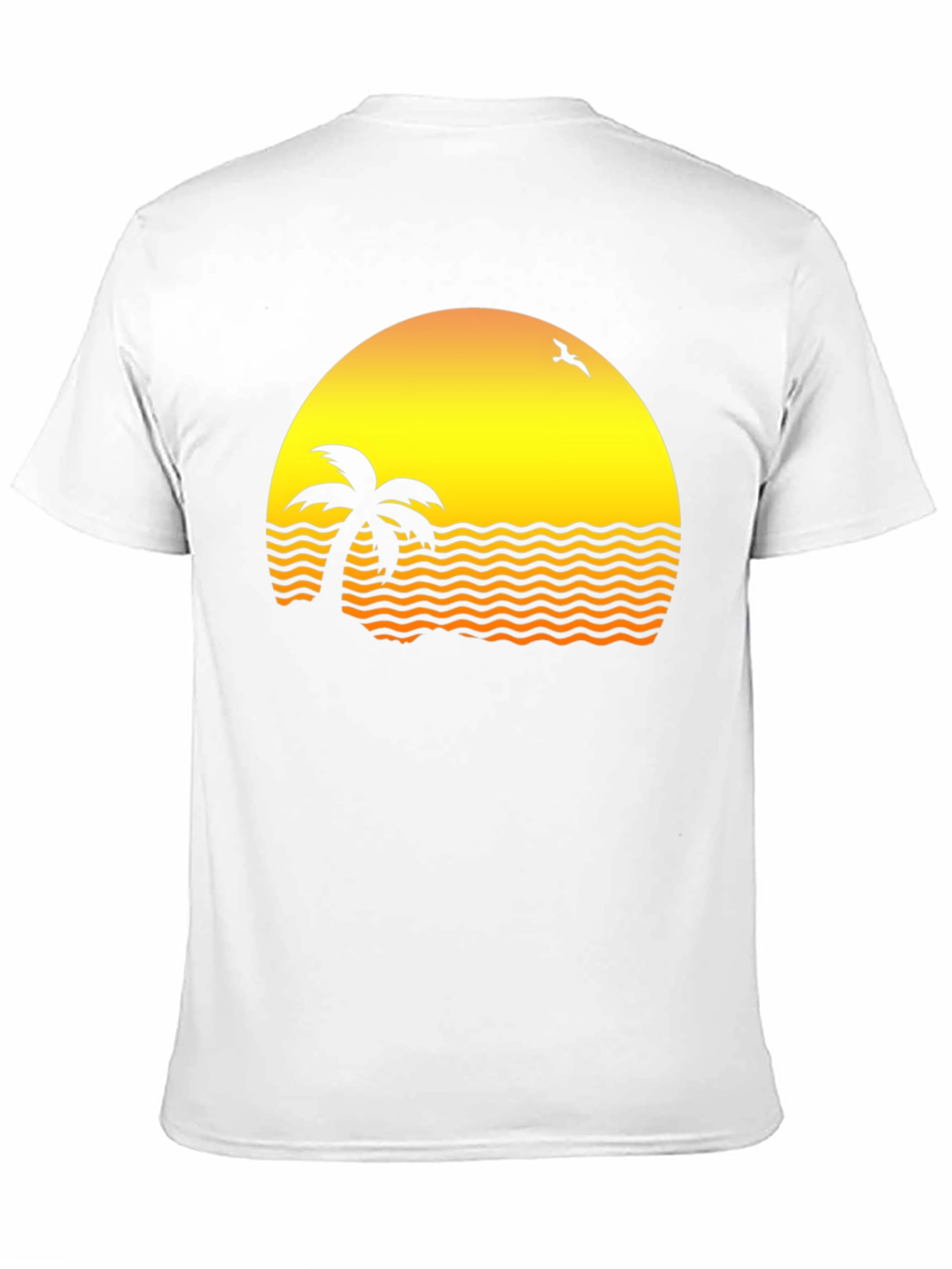 Sunset Palm Tee - Retro Beach Vibe