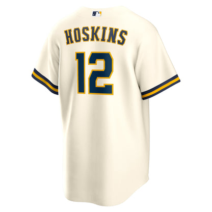 Rhys Hoskins Milwaukee Brewers Nike Home Replica Player Jersey - Cream