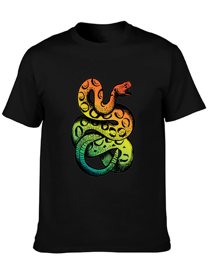 Snake Print T-Shirt - Bold Graphic Tee