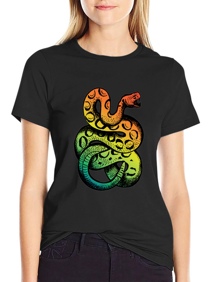 Snake Print T-Shirt - Bold Graphic Tee