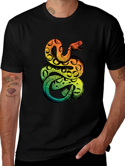 Snake Print T-Shirt - Bold Graphic Tee