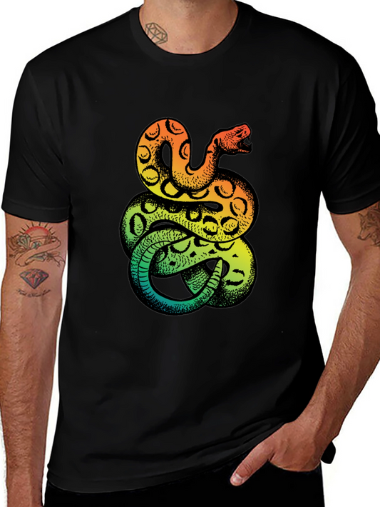 Snake Print T-Shirt - Bold Graphic Tee