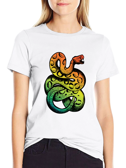 Snake Print T-Shirt - Bold Graphic Tee