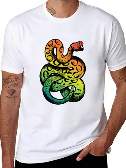 Snake Print T-Shirt - Bold Graphic Tee