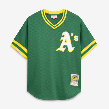 Rickey Henderson Athletics Mitchell &amp;amp; Ness Authentic Batting Practice Jersey - Green